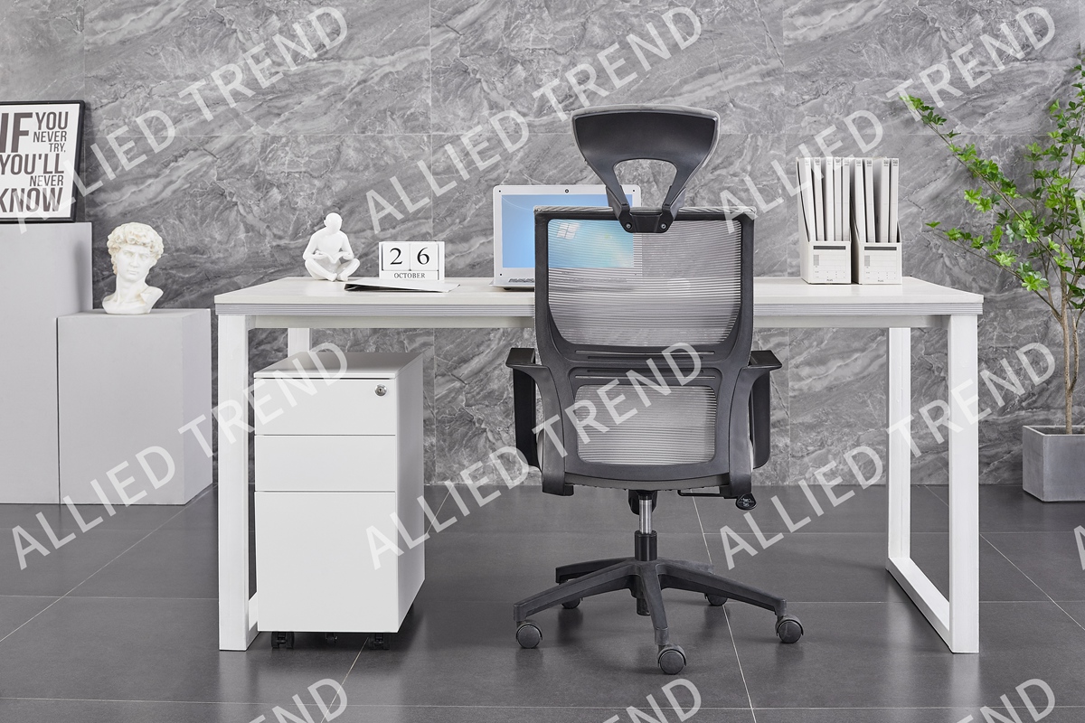 White Narrow Three-Drawer Mobile Cabinets AT-MP-12